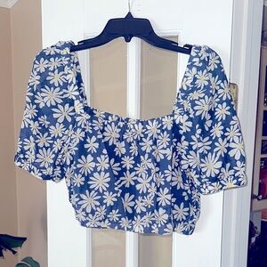 American Eagle Puff Bubble Sleeve Top